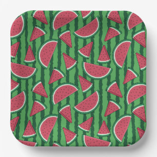 Watermelon Paper Plates, Summer Picnic Party Plate