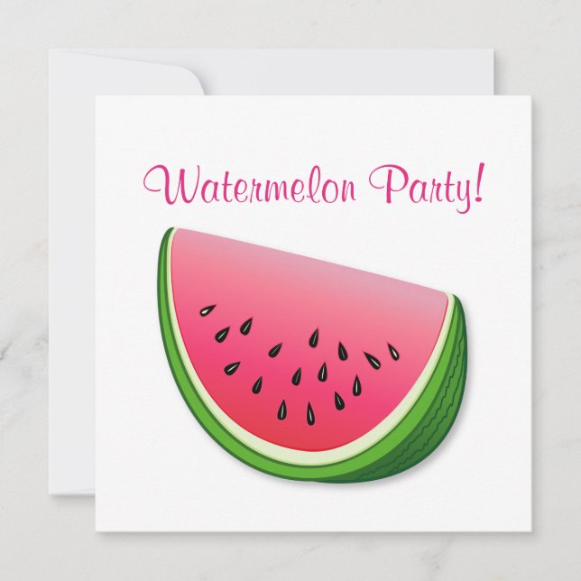 Watermelon Party  Invitation (Front)