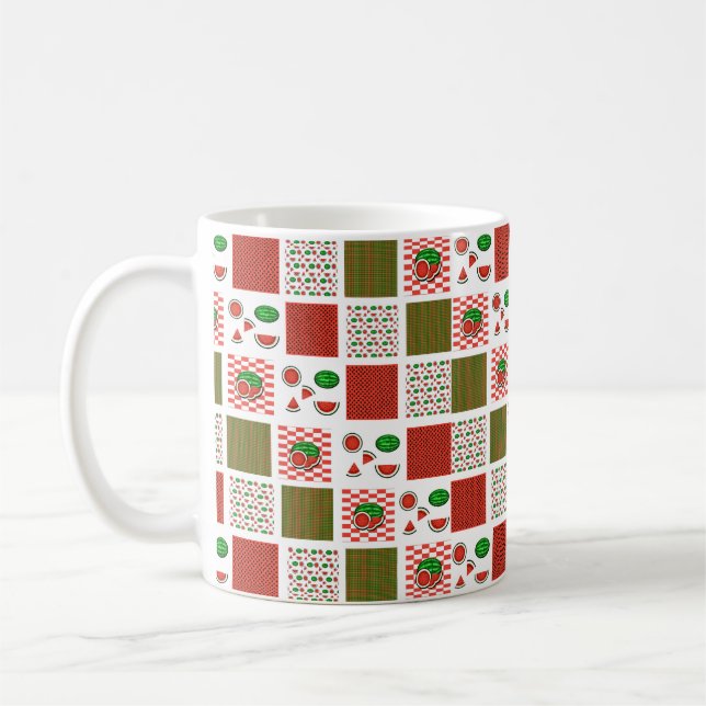 Watermelon Patchwork Coffee Mug (Left)