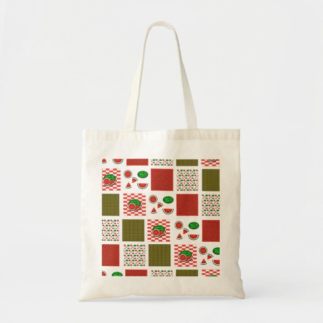 Watermelon Patchwork Tote Bag (Front)