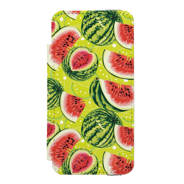 Watermelon Pattern 2 Incipio iPhone Wallet Case (Folio Front)