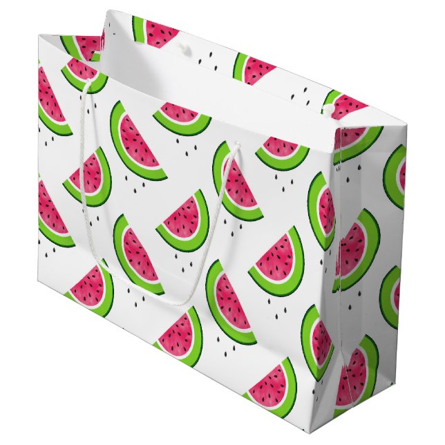 Watermelon Pattern 2 Large Gift Bag (Front Angled)