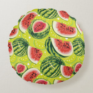 Watermelon Pattern 2 Round Cushion