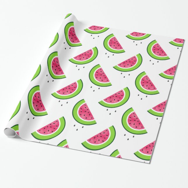 Watermelon Pattern 2 Wrapping Paper (Unrolled)