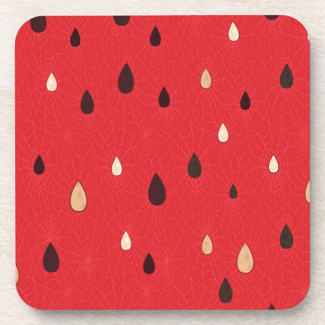 Watermelon Pattern Coaster (Front)