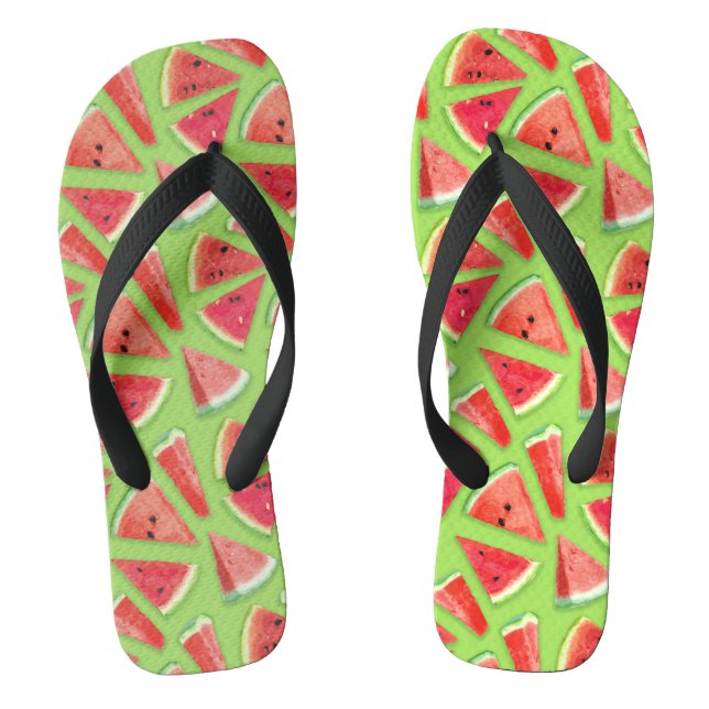 Watermelon Pattern Creation 3 Flip Flops (Footbed)