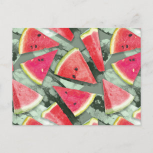 Watermelon Pattern Creation 4 Holiday Postcard
