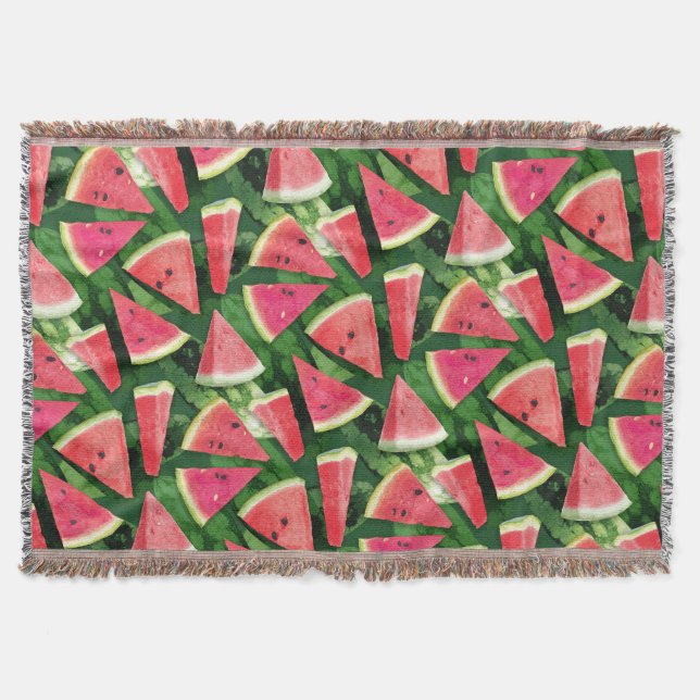 Watermelon Pattern Creation Throw Blanket (Front)
