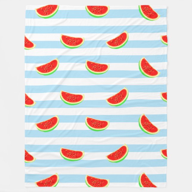 Watermelon pattern fleece blanket (Front)