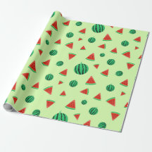 Watermelon Pattern green Wrapping Paper 