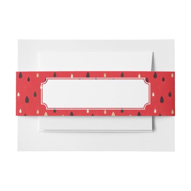 Watermelon Pattern Invitation Belly Band (Front Example)