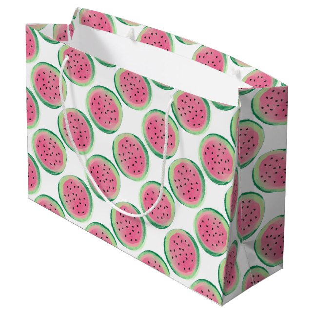 Watermelon Pattern  Large Gift Bag (Back Angled)