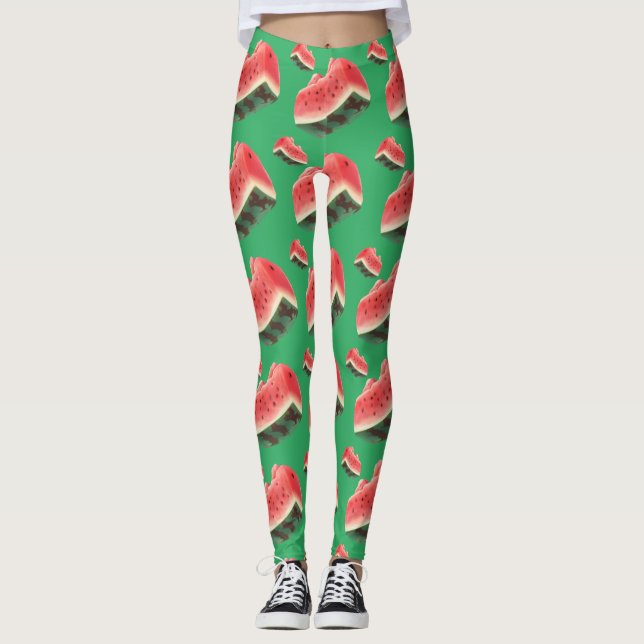 Watermelon Pattern Leggings (Front)