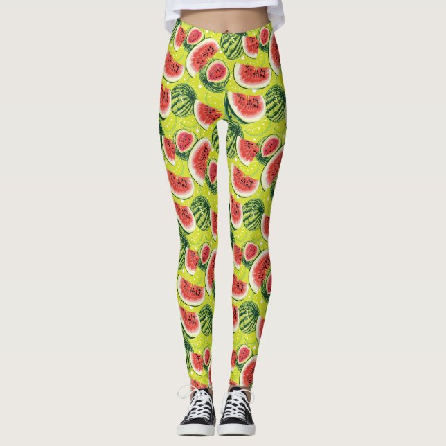 Watermelon Pattern Leggings (Front)