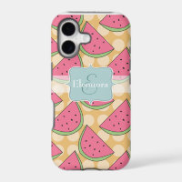 Watermelon Pattern, Orange Polka Dots