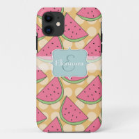 Watermelon Pattern, Orange Polka Dots