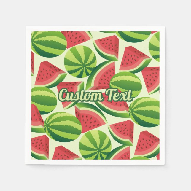 Watermelon Pattern Paper Napkins (Front)