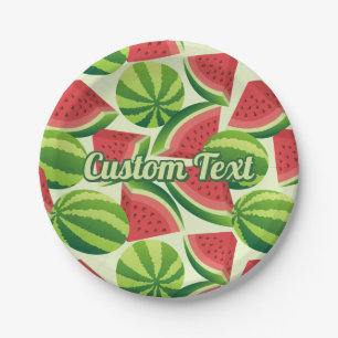 Watermelon Pattern Paper Plate