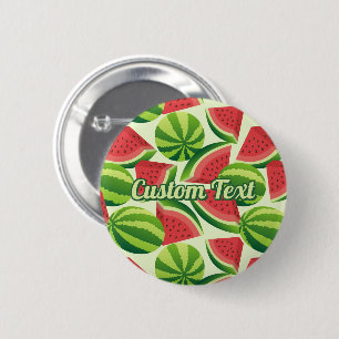 Watermelon Pattern Pinback Button