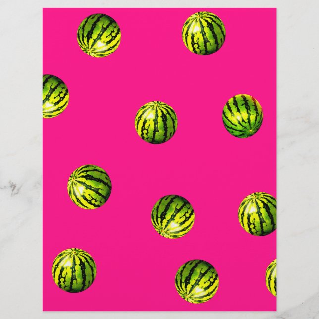 watermelon pattern pink flyer (Front)