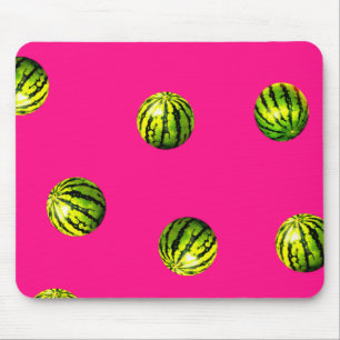 watermelon pattern pink mouse mat