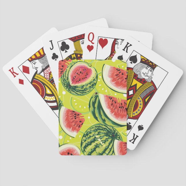 Watermelon Pattern Playing Cards (Back)