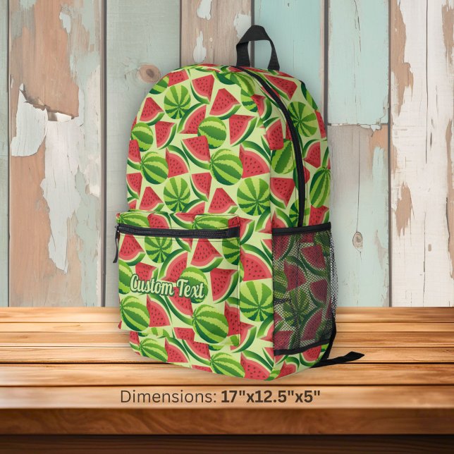 Watermelon Pattern Printed Backpack (Creator Uploaded)