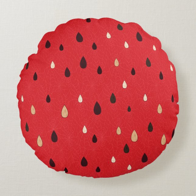 Watermelon Pattern Round Cushion (Front)