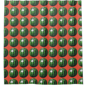 watermelon pattern shower curtain