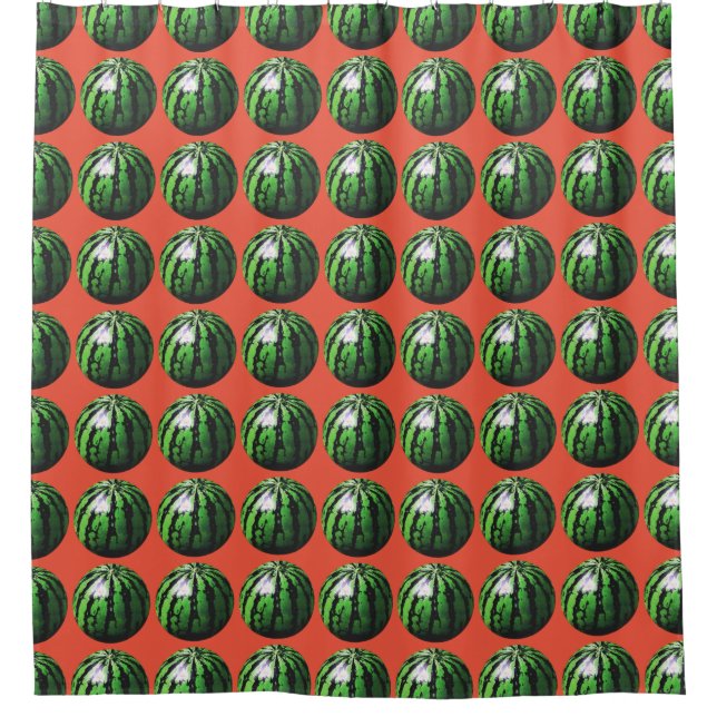 watermelon pattern shower curtain (Front)