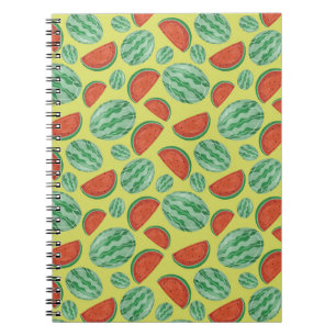 Watermelon Pattern Spiral Notebook