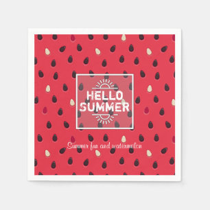 Watermelon Pattern, Summer Time Personalised Napkin