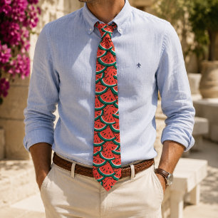 Watermelon pattern tie