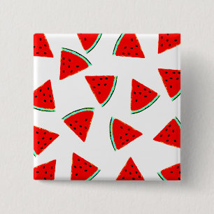 Watermelon Pattern Triangles 15 Cm Square Badge