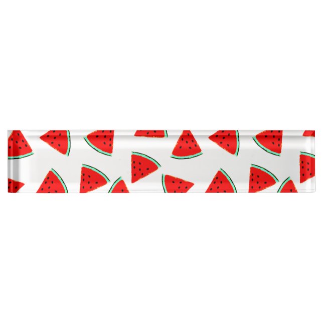 Watermelon Pattern Triangles Nameplate (Front)