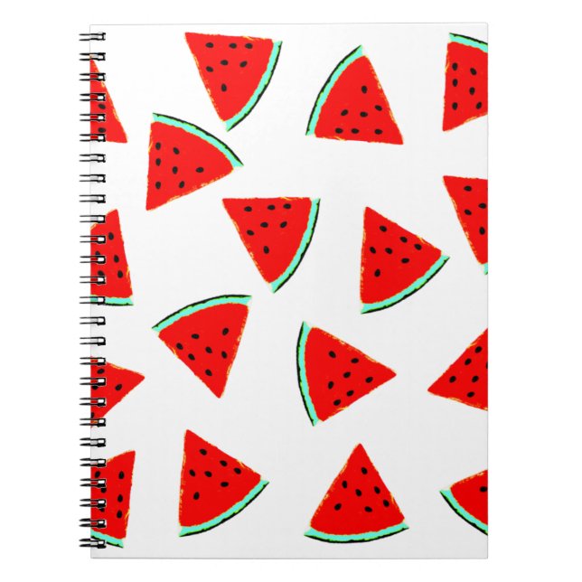 Watermelon Pattern Triangles Notebook (Front)