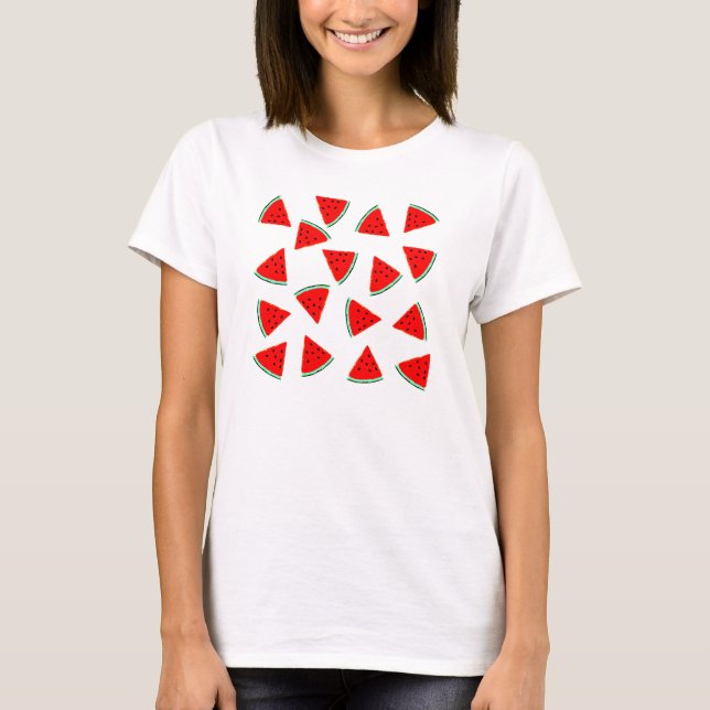 Watermelon Pattern Triangles T-Shirt (Front)