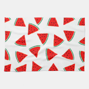 Watermelon Pattern Triangles Tea Towel