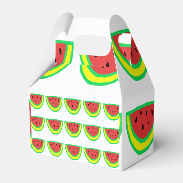 Watermelon Patterns Baby Showers Birthdays Cute Favour Box (Front Side)