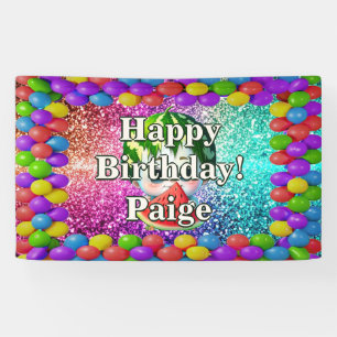 Watermelon Personalised character birthday banner