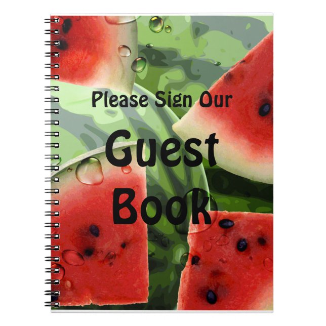 Watermelon Picnic Guest Book Notebook (Front)