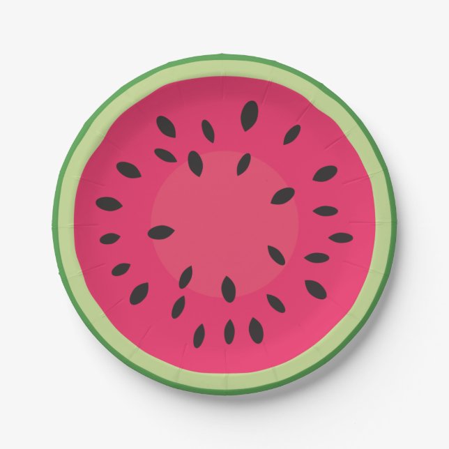 Watermelon Picnic Paper Plate (Front)