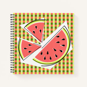 Watermelon Pieces Check Notebook