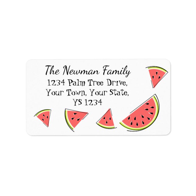 Watermelon Pieces Label (Front)