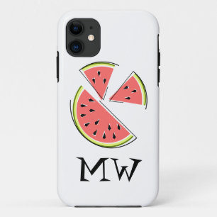 Watermelon Pieces 'Monogram' iPhone case