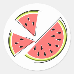 Watermelon Pieces sticker round