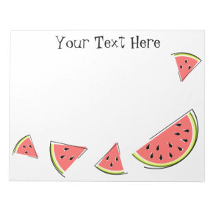 Watermelon Pieces Text Notepad