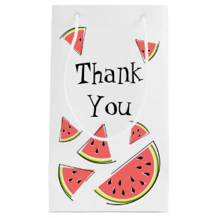 Watermelon Pieces Thank You Small Gift Bag