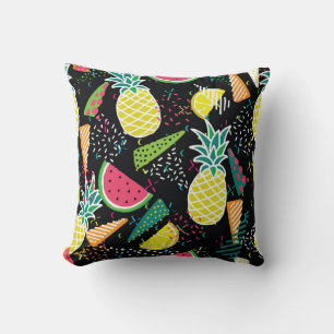Watermelon Pineapple: Geometrical Seamless Pattern Cushion
