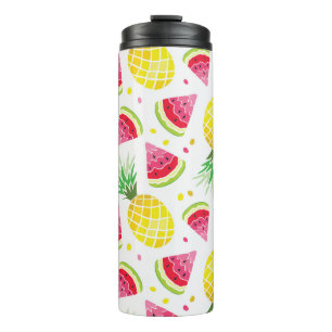 Watermelon Pineapple Summer Seamless Print Thermal Tumbler